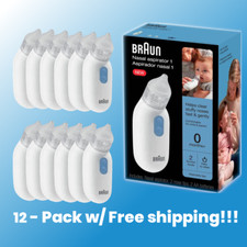 Braun Electric Nasal Aspirator - Mucus Remover FSA and HSA Eligible - 12 Pack