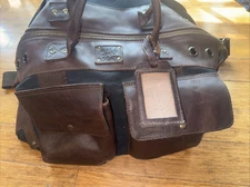 Will Leather Goods Canvas Leather Travel Duffle Bag Carry On Weekender