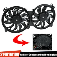 Dual Radiator AC Condenser Cooling Fan Fit Nissan Altima 2007-2016 21481JA100