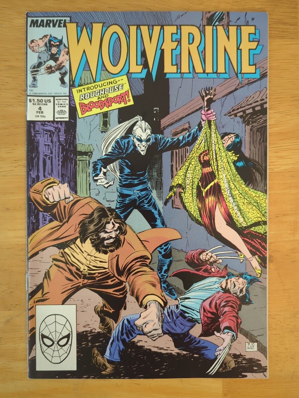 Wolverine #4 - 1st Appearance Bloodsport And Roughouse - 1989 Marvel - VF+