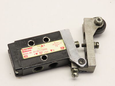Parker Schrader 414211000 Roller Operated Spring Return 3-Way Spool Valve 1/8NPT