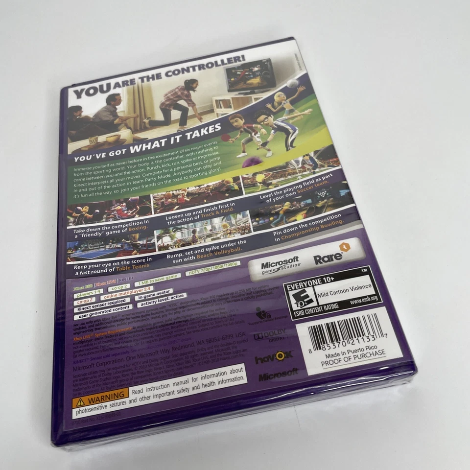 KINECT SPORTS (Xbox 360, 2010) SEALED - Image 2 of 3