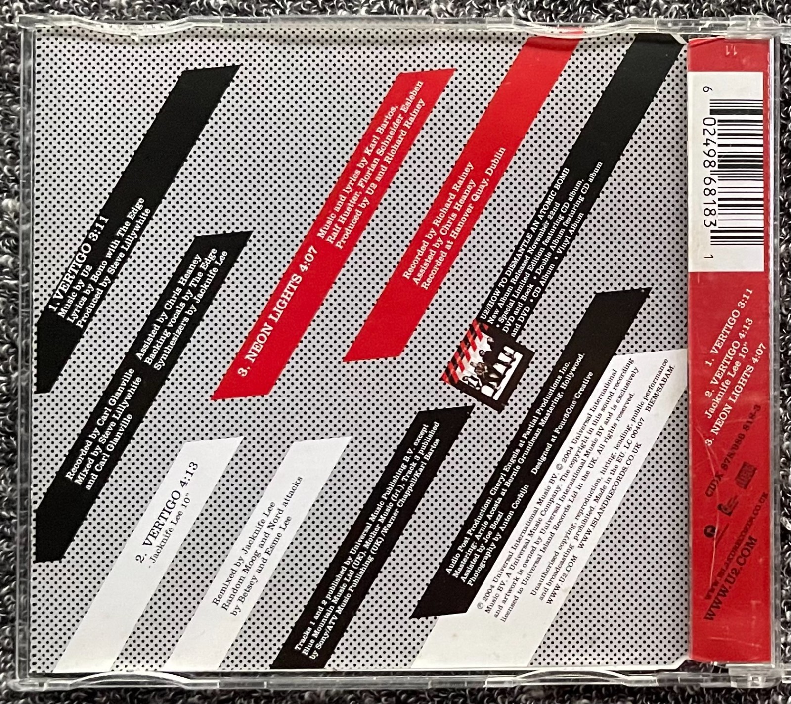 U2 VERTIGO 2004 CD Jacknife Lee Remix and Neon Lights KRAFTWERK 3 track Remix thumbnail 7