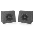 RetroSound R-TB8 8" Full Range Truck Box W/Gray Carpeting Soft Dome Tweeters & C