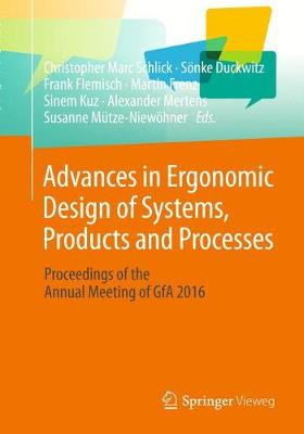Advances in Ergonomic Design of Systems, Products and Processes - 9783662533048