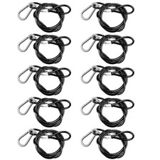 10 PCS 39.4 in Safety Cable, Security Cable with Loops for DJ Stage Par Light...