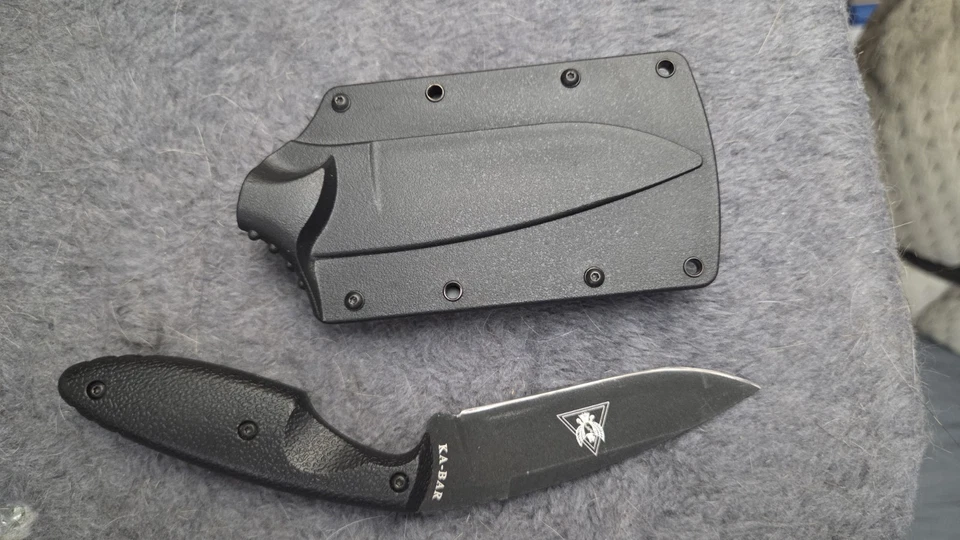 KA-BAR TDI Law Enforcement 3-1/2" Combat Black Plain Edge with Belt Clip - 1486 - Image 2 of 4