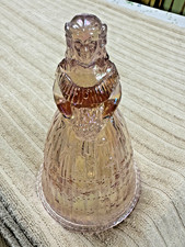 Vidrio Imperial de colección. Campanas de boda ROSA con clapper "Aquí viene la campana de la novia"🔥