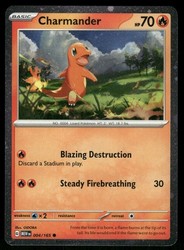 Charmander 004/165 Scarlet & Violet 151 Cosmos Holo Promo
