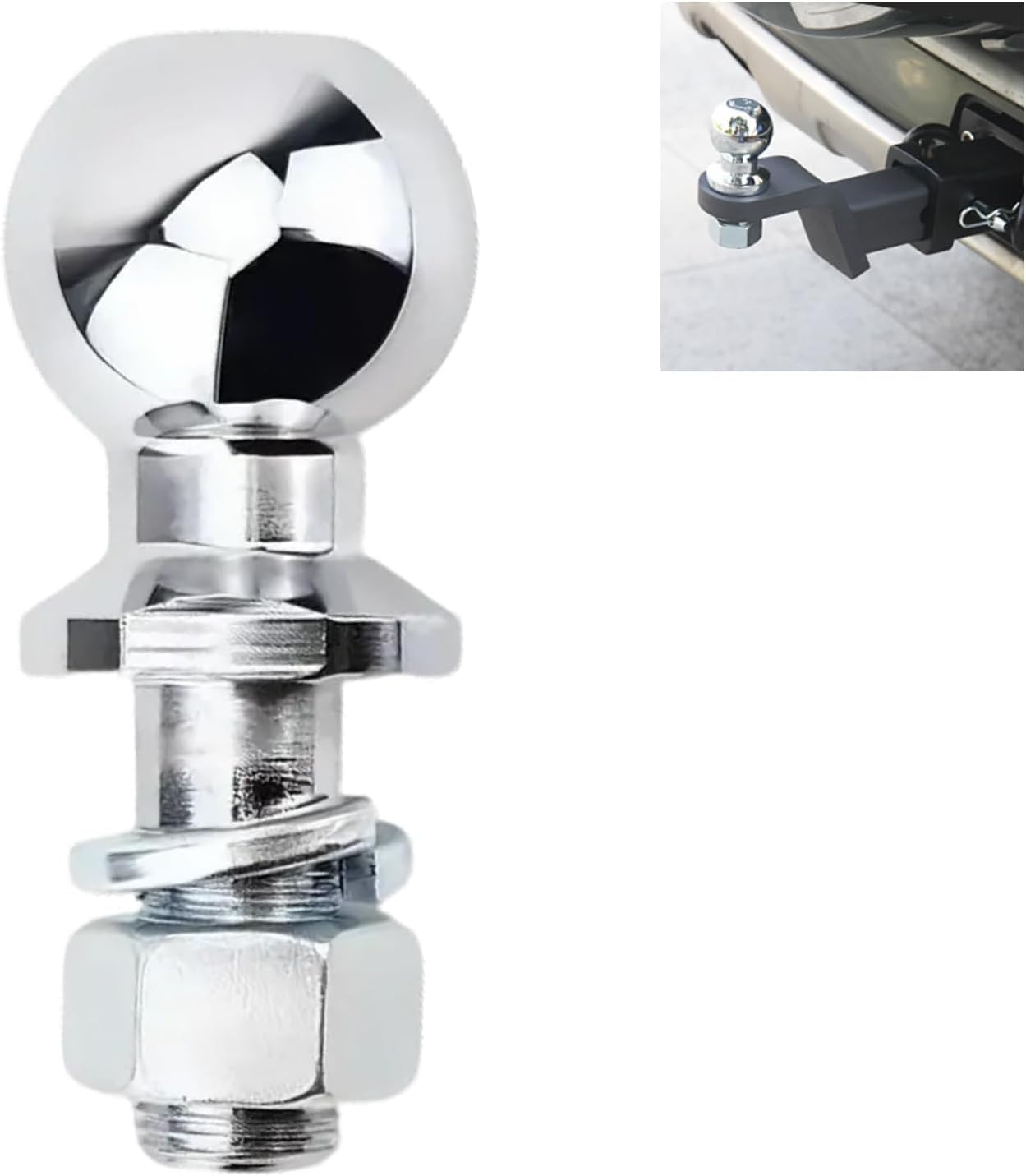 2"" Trailer Hitch Ball 50Mm Towing Receiver 5 Ton Drawbar Tow Bar For Car/Truck