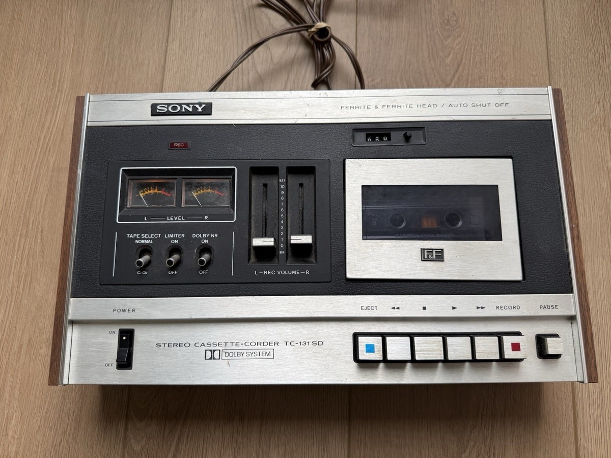 Vintage Sony Stereo Cassette Recorder Cassette Deck Model TC-131