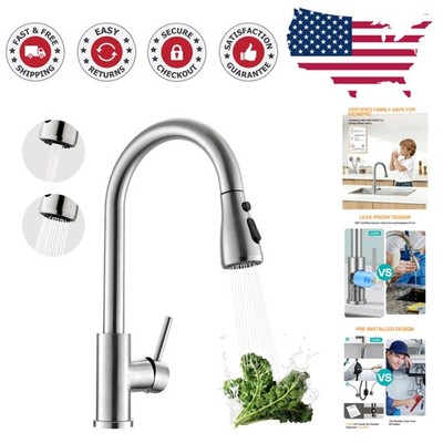 Zero Leakage Modern Kitchen Faucet with Lead-Free 304 Stainless Steel - DIY Easy