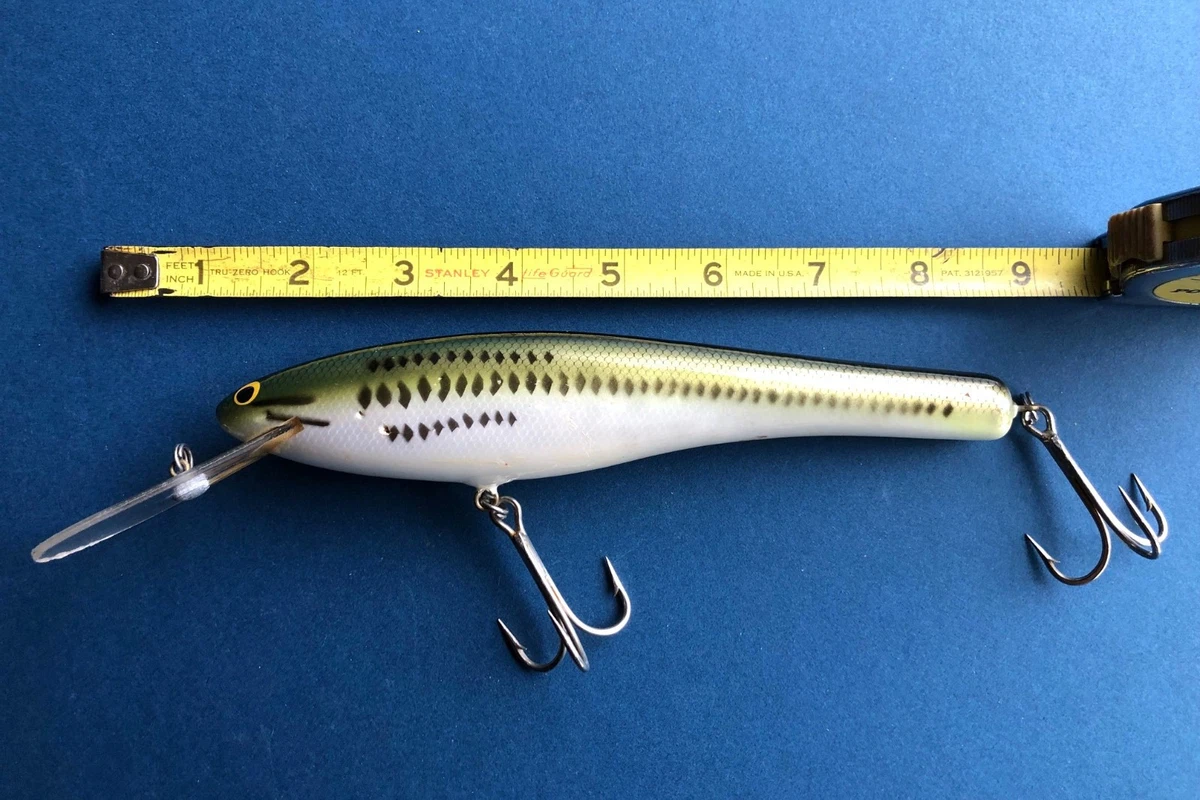 VINTAGE BAGLEY BALSA B1 plongeur peu profond Lil Bass sur chartreuse ancienne boîte d'attache appât EUR 0,86 - FR