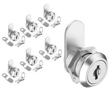 6 Pack Cabinet Locks with Keys, 5/8" Cam Lock Keyed Alike, Mailbox Lock Secur...