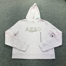 Aeropostale Hoodie Womens Medium Pink AERO Original Graphic Fleece Pullover