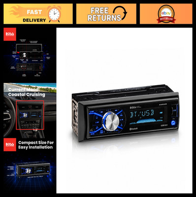 Single Din Bluetooth Car Stereo - AM/FM Radio, USB, Aux In, Wireless Remote Cont