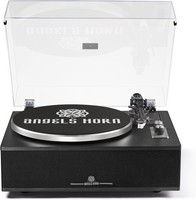 Angels Horn All-in-One Bluetooth Record Player Turntable (MISSING CLEAR COVER)