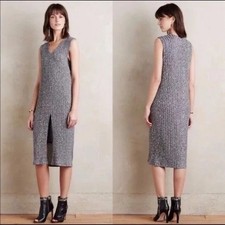 Anthropologie Dolan Left Coast Luna Ribbed V Neck Sleeveless tank layer Dress M