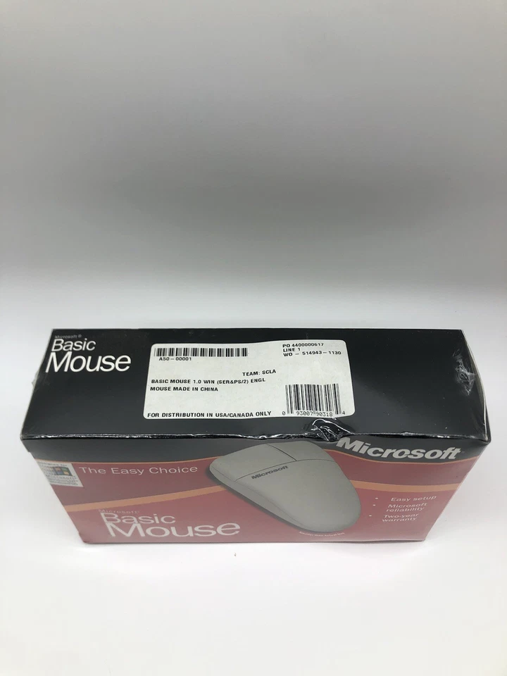 New Microsoft Basic Mouse White Sealed in Box - Image 3 of 4