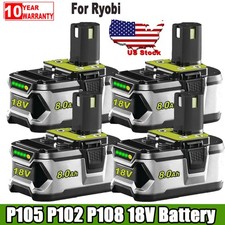 For RYOBI 18V P108 One PLUS High Capacity Lithium Battery/Charger P102 P103