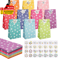 50 Pcs GeschenktüTen Kindergeburtstag Klein 22X12X7Cm PapiertüTen Bunt Candy