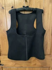 Neoprene Sauna Sweat Vest Womens 2XL Zipper Closure & Tummy Control Back Support
