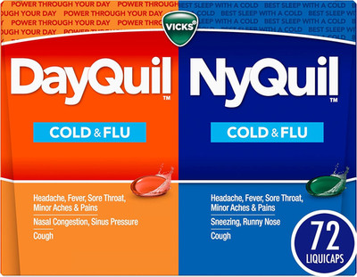 Dayquil & Nyquil Co-Pack, Cold & Flu Medicine, Powerful Multi-Symptom Daytime &