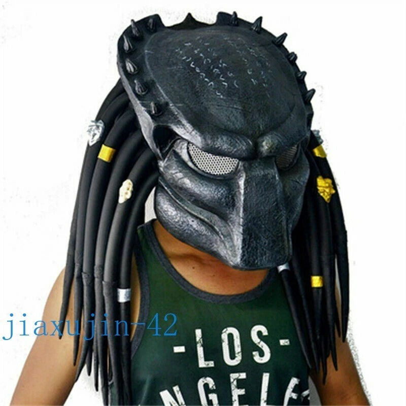 Máscara de látex cara completa depredador alienígena casco fiesta de Halloween disfraz accesorios Foto 3 de 4