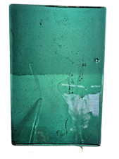 Szklanka Dall, Dalle De Verre, ciemnoturkusowa zieleń