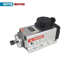 CN SHIP】1.5KW 220V Square Air Cooled Spindle Motor ER11 4 Bearings 3-Phase 5A