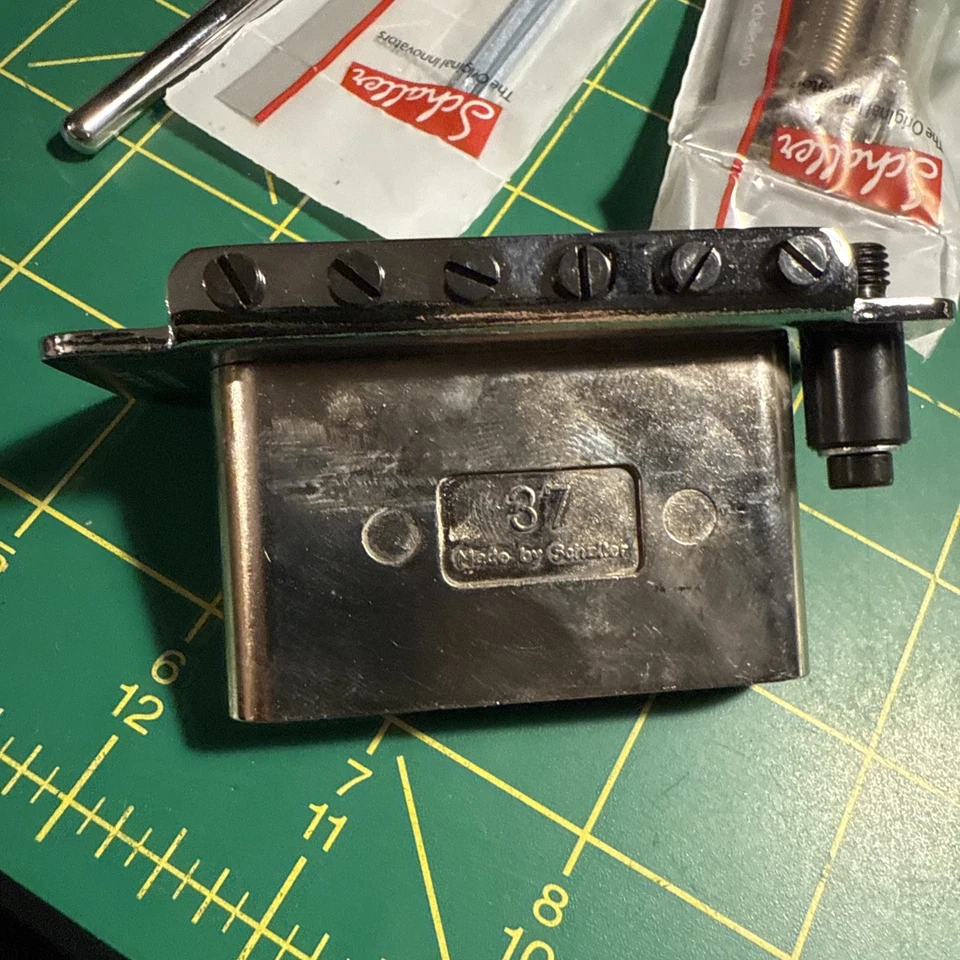 Trémolo Guitarra Schaller Vintage Cromo 37mm Bloque Caja Abierta Como Nuevo Completo Foto 4 de 4