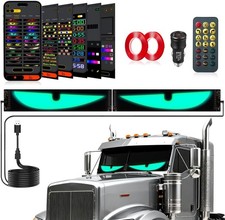 Led Eyes for Car Windshield 2PCS - 23.42x4.72In Programmable Flexible Display Li