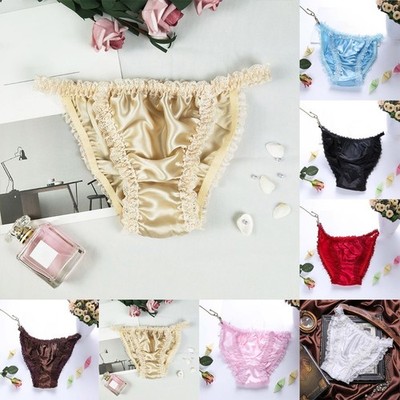 Women's Silk String Bikini Underwear Available in Multiple Colors and Sizes!