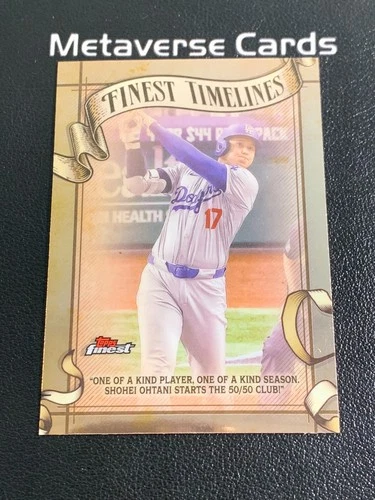 2025 Topps Finest #FT-12 Shohei Ohtani Finest Timelines Insert Card Dodgers
