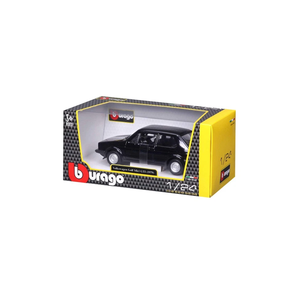18-21089 Bburago - Volkswagen Golf Mk1 GTI (1979), nera - 1:24 - Immagine 2 di 4