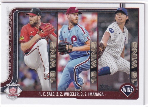 2025 Topps MLB Baseball Series 1 No. 234 Chris Sale Zack Wheeler Shota Imanga - Bild 1 von 2