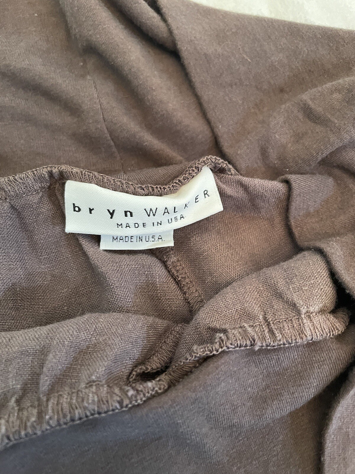 BRYN WALKER Ella Pants S Light Purple Heavy Linen Long Full Wide Leg Pull On image 6
