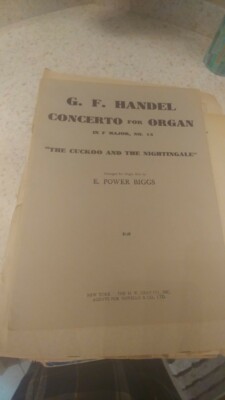 Handel, ed E Power Biggs: Organ Concerto No. 13; organ solo (Gray)