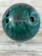 Vintage EBONITE "Rainbow" Bowling Ball - 10.4Lbs- Drilled Vintage Brunswick Bag