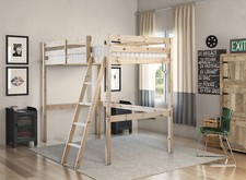 Shorty 2ft 6 Pine High Sleeper Bunkbed, Short length Loft Bunk Bed UK  (EB133)