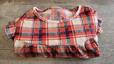 CAT  JACK Nightgown Girls Red Green Plaid Fleece Long Sz M 8 NWT