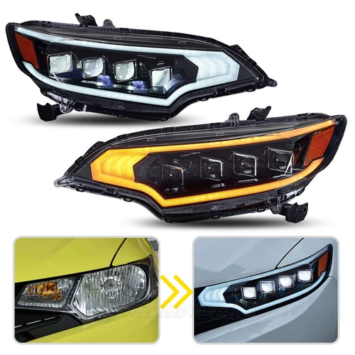 HC LED Headlights For Honda FIT/JAZZ 2013-2020 Sequential with Animation DRL - Picture 8 of 18