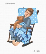 Sleep Tight Boy Needlepoint Kit or Canvas
