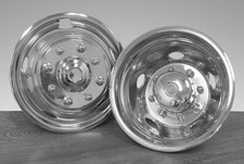 Chevy 3500 17 8 Lug Dually Wheel Simulators Dual Rim Deep Dish Covers Hub Caps