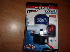 Boater Sports 57412 Non-Automatic Bilge Water Pump 600GPH 3/4 Flex Bracket Boat