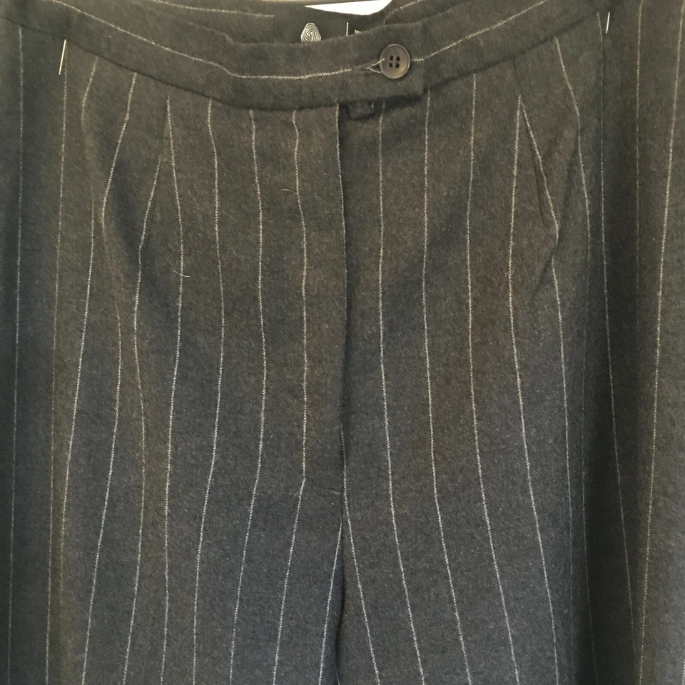 Peter Nygard 100% Virgin Wool Ladies Career Trousers Fully Lined Size 8 Charcoal - Image 3 of 4