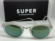 RetroSuperFuture LOX Panama Crystal Matte Petrol Frame Size 47mm Sunglasses NIB