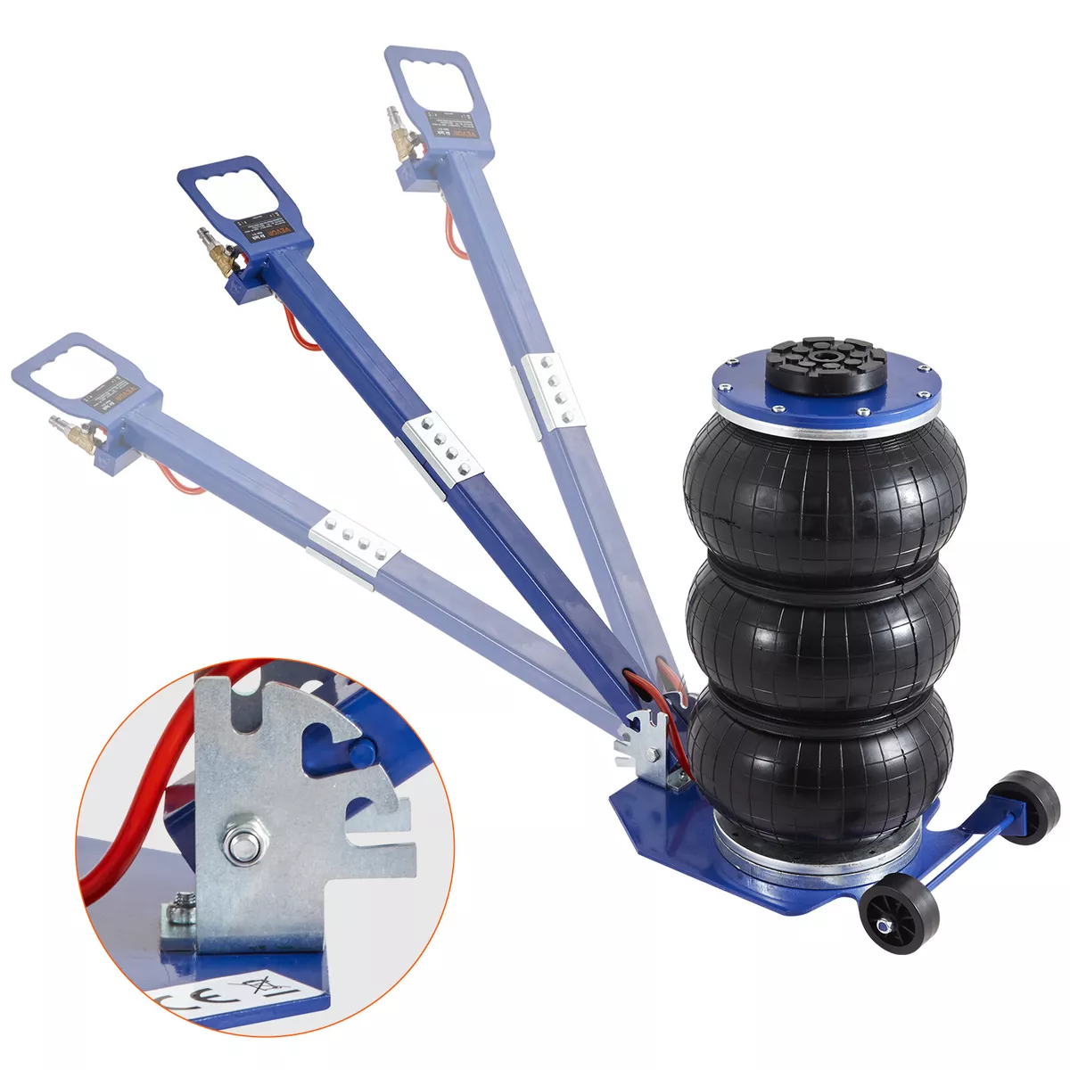 VEVOR Triple Bag Air Jack 3 Ton/6600 lb Pneumatic Jack 17.7 for Car SUV  Lifting