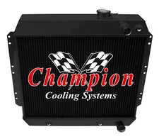 RS 3 Row Black Finish Radiator for 1953 1954 Chevrolet One-Fifty Series LS