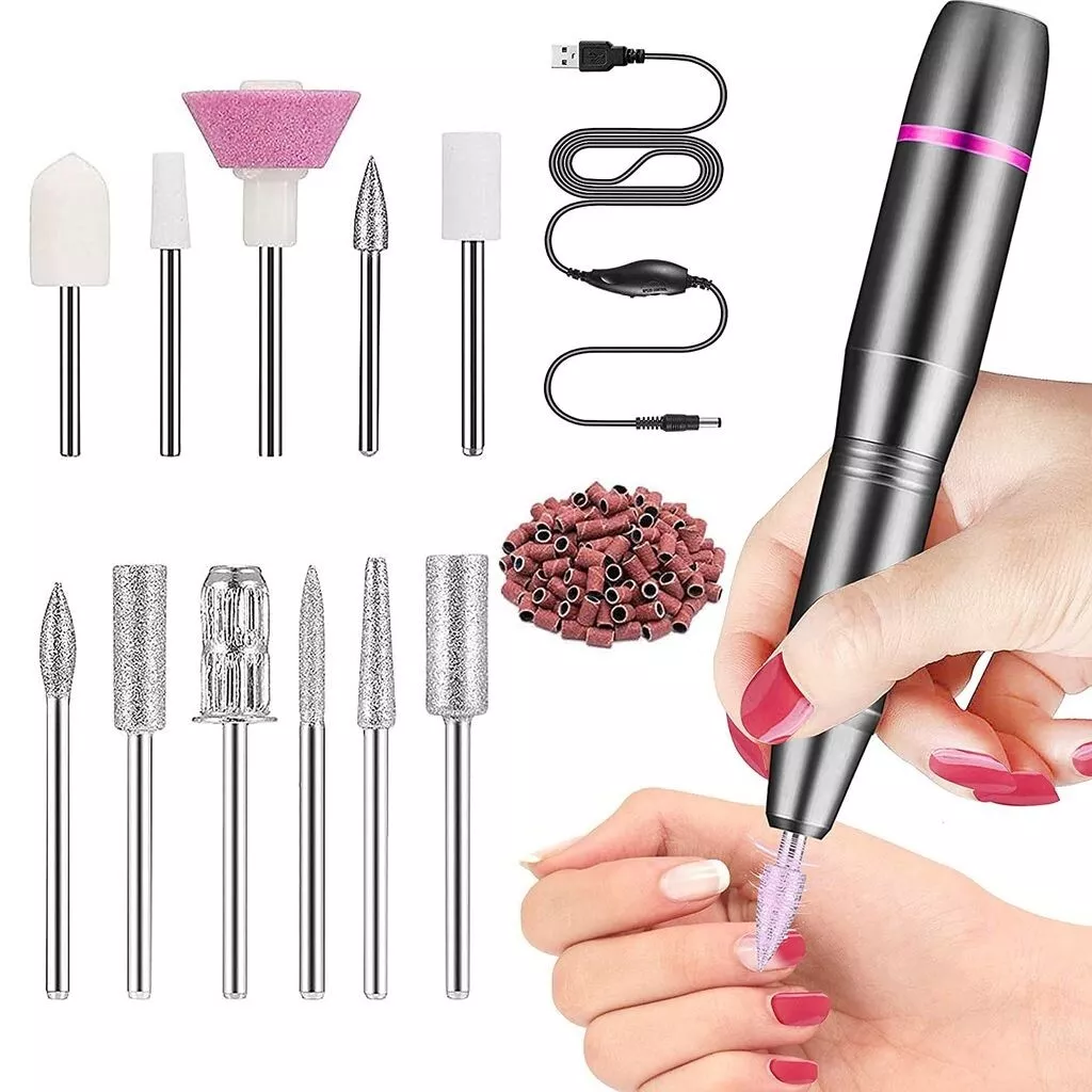 Amazon.com: Nail Drill Machine, Portable Rechargeable Electric Nail File,  Professional Electric Manicure Pedicure Drill Replacement Pen Nail Grinder  Machine for Acrylic Nail Pink : Beauty & Personal Care